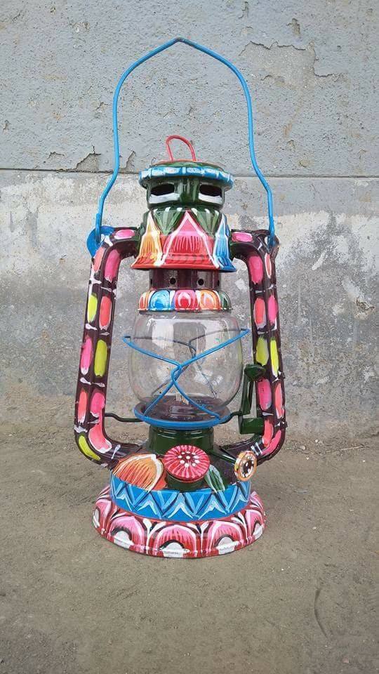 Hurricane Hand Painted Hurricane Lamp