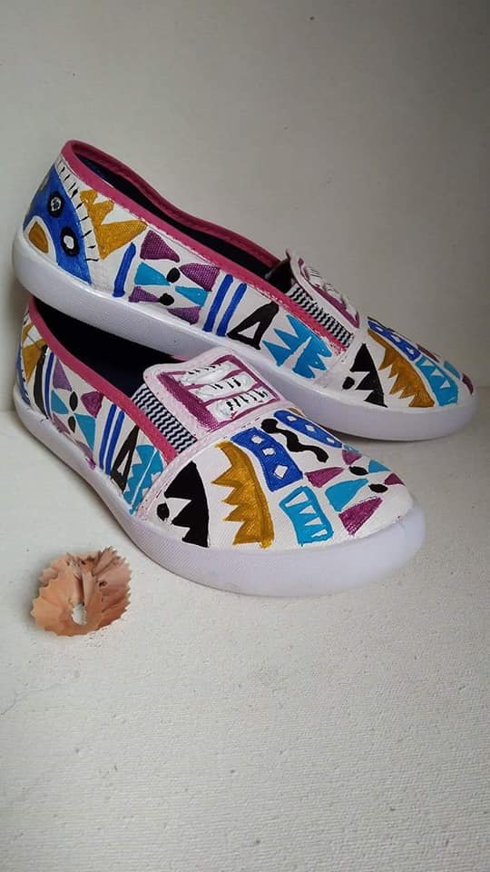 Handpaint Shoes @ price. 1500 Ladies Shoes