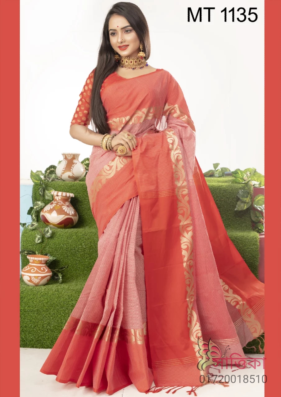 Cotton 1450. Tangail Cotton Saree