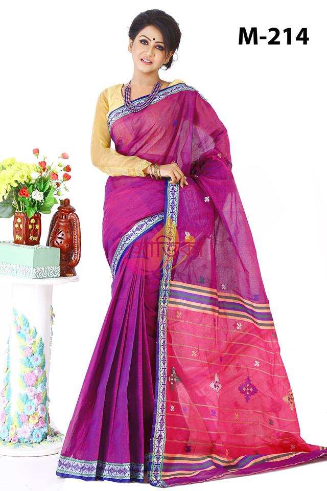 Cotton. 1600 Tangail Cotton Saree