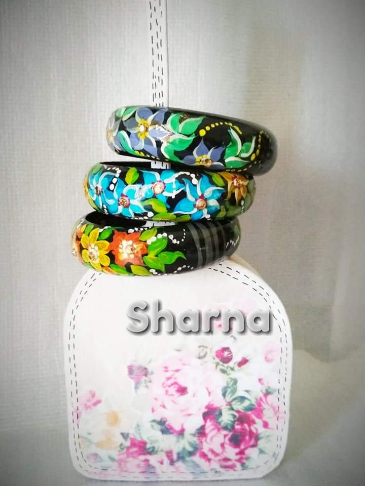 WhatsApp Image 2019-03-20 at 4.27.43 PM Handpainted Wooden bangles