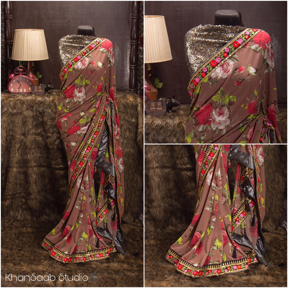 60437380_2216400445063564_2353354259564593152_n Crepe Georgette Digital Floral Print Saree