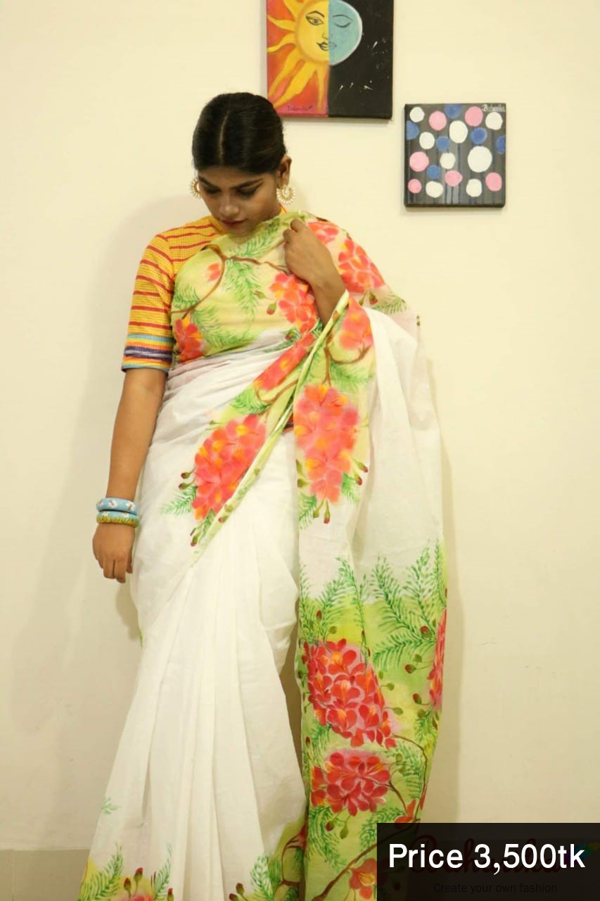 Hand Painted Saree Hand Painted Saree