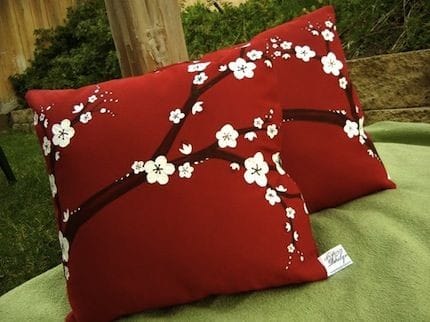 1 Hand painted cushion cover (16'')