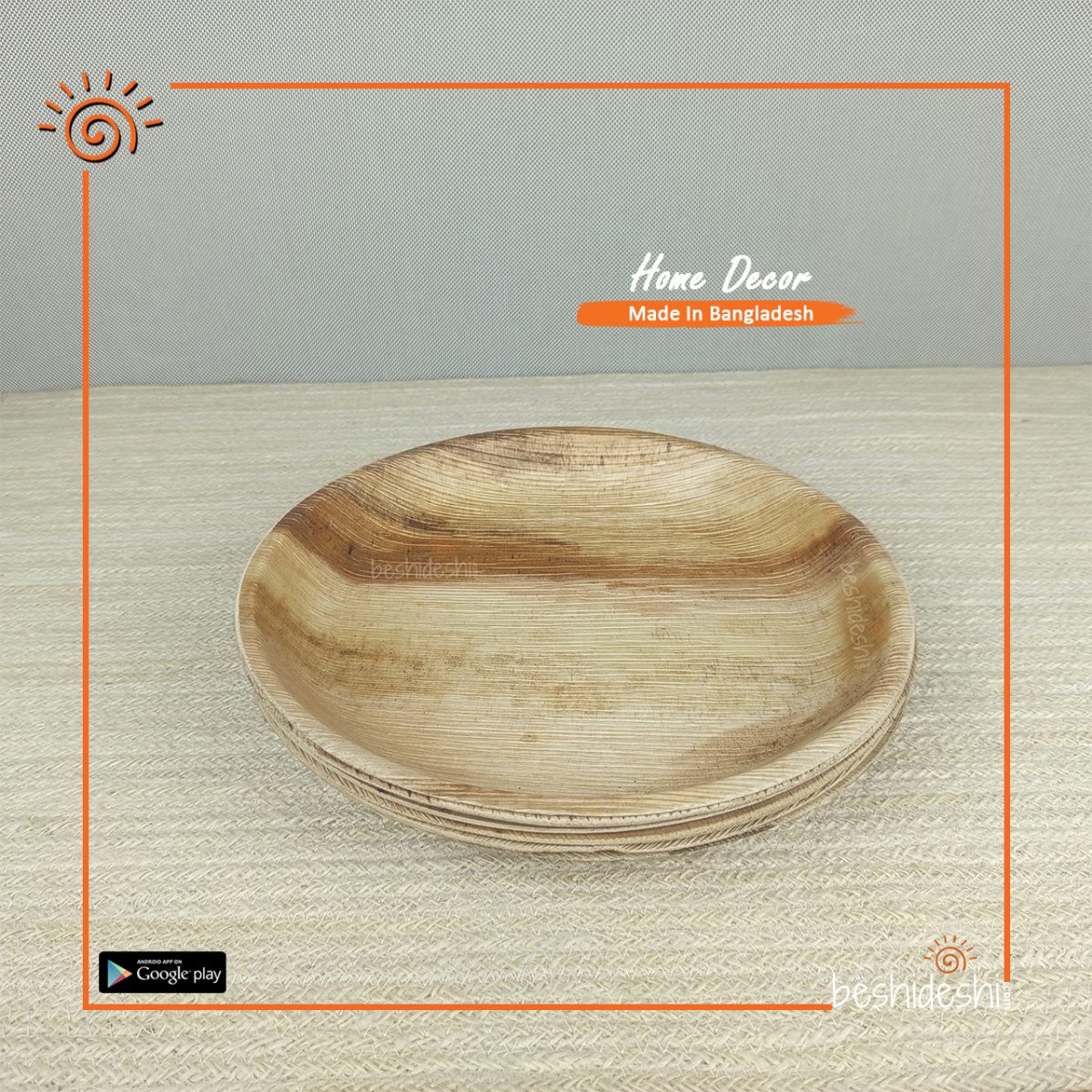 Reusable Areca Round Plate Set (Big Flat)