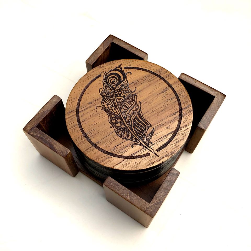 Wooden Glass Coaster Beshi Deshi