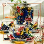 Rickshaw Painted Glass Tea Set