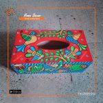 Hand Painted Folk Paint Tissue Box