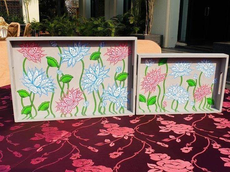 WhatsApp Image 2020-10-01 at 3.01.11 PM (1) Hand Painted Tray Large Size