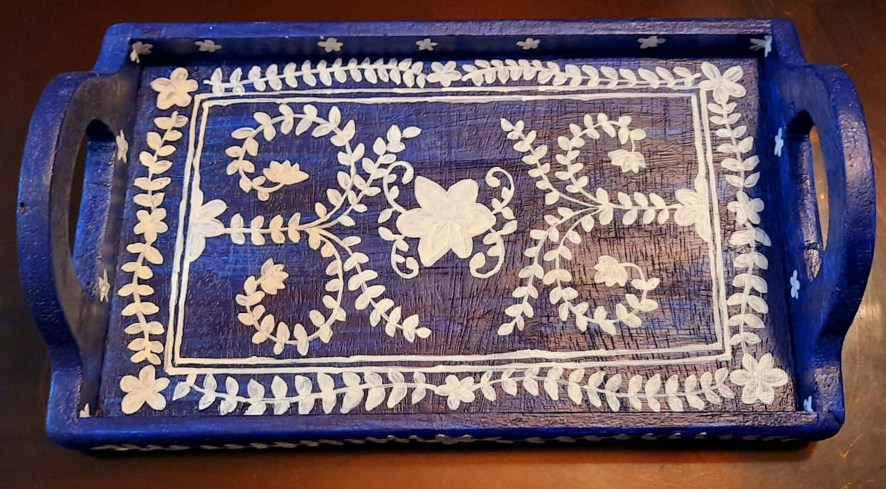 WhatsApp Image 2020-10-01 at 3.06.11 PM (1) Hand Painted Tray Large Size
