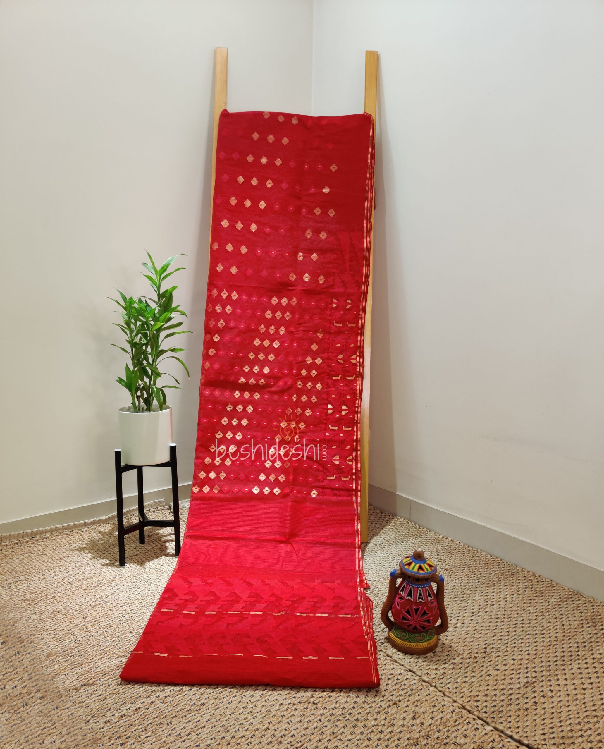 Red Valentine, Current Price 10,500tk Jamdani Saree