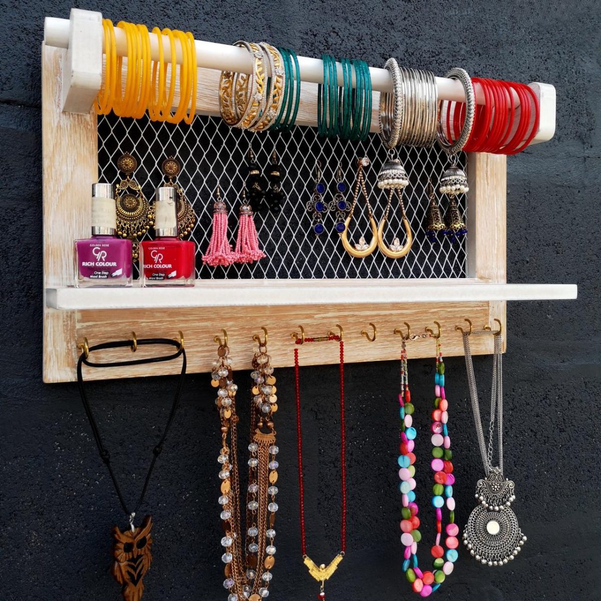 Wall Mounted Jewelry Organizer