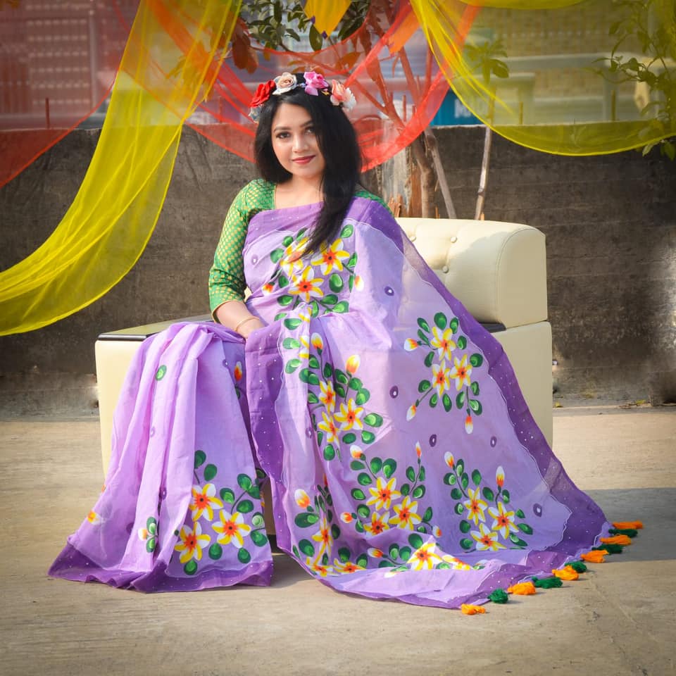 Hand Painted Saree Beshi Deshi