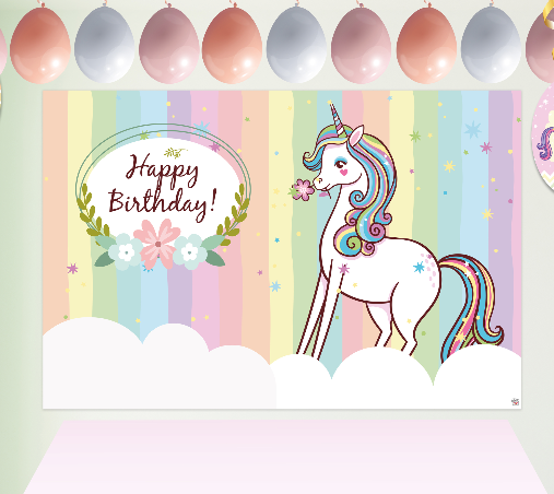 3 Birthday Party Decoration Package (Theme: Unicorn)