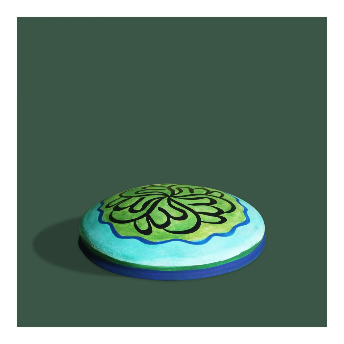 Islamic Calligraphy Pottery Painting (Allahu)