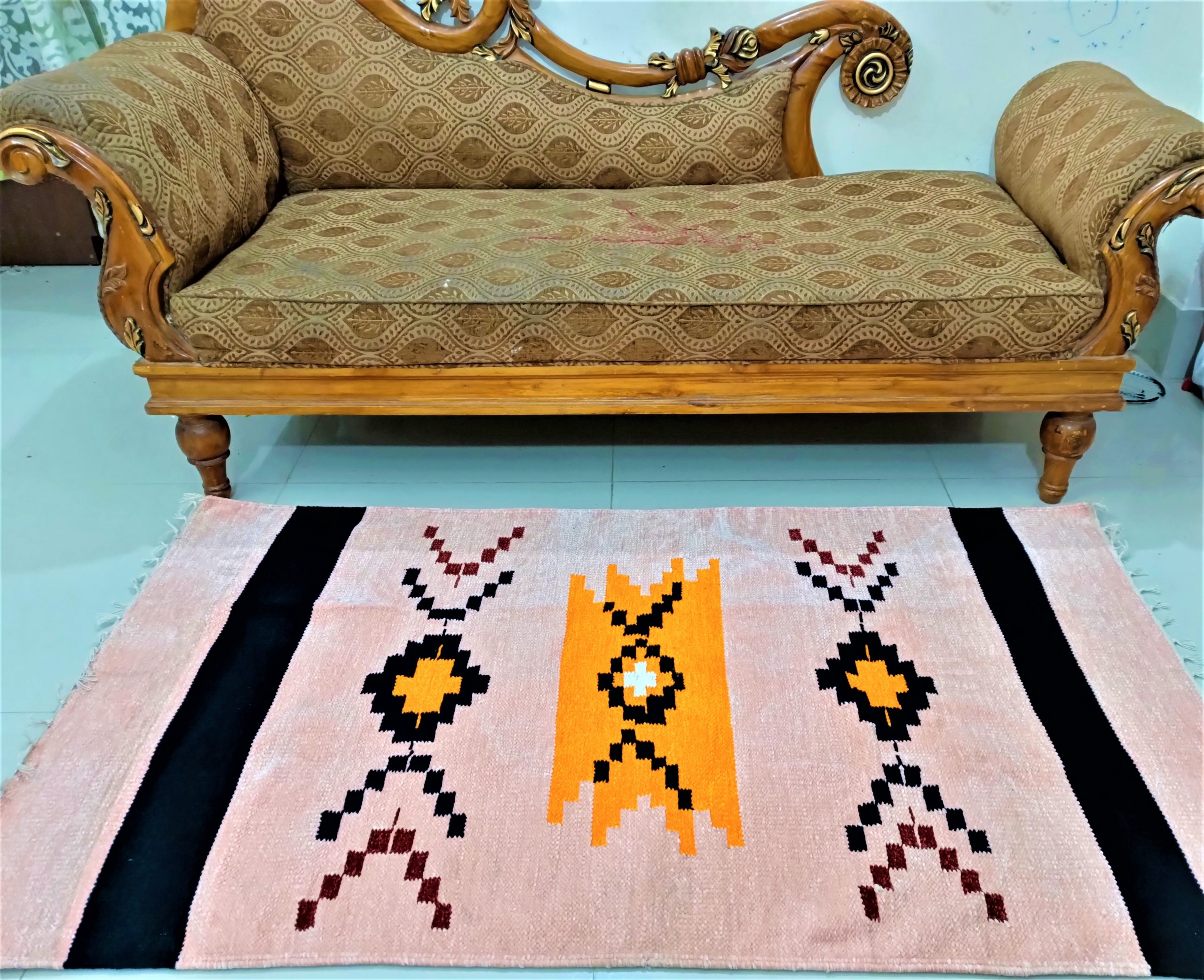 Shatranji / Floor Mat 3'X 5' Hand Made Beshi Deshi