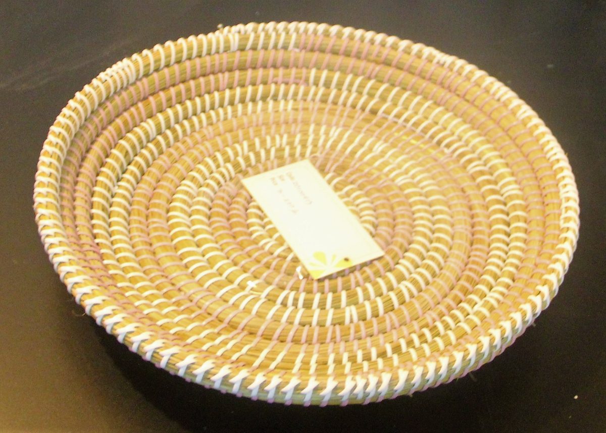 Large round tray / African design wall piece