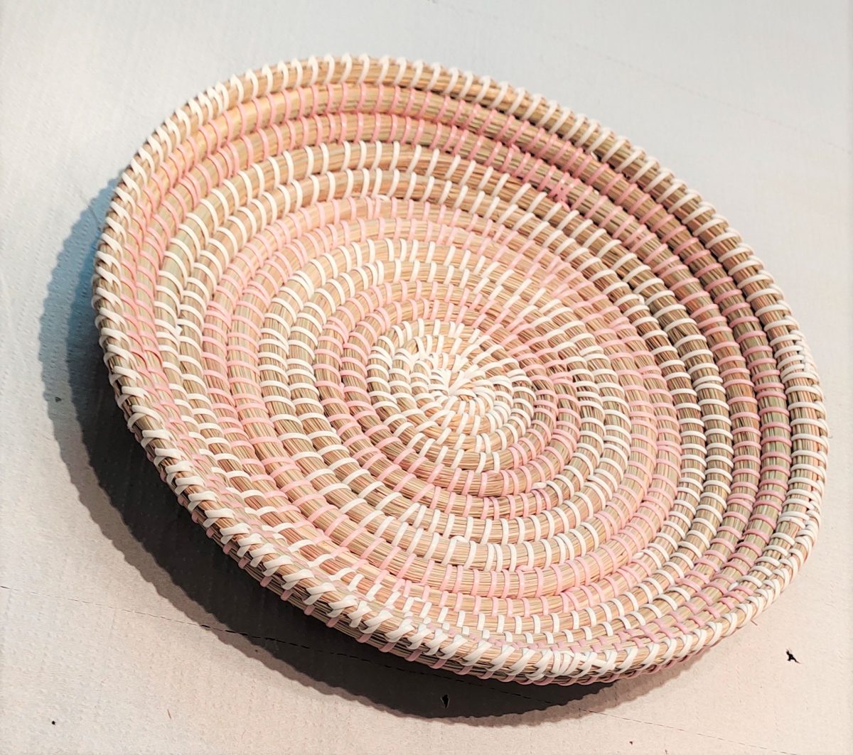 Large round tray / African design wall piece