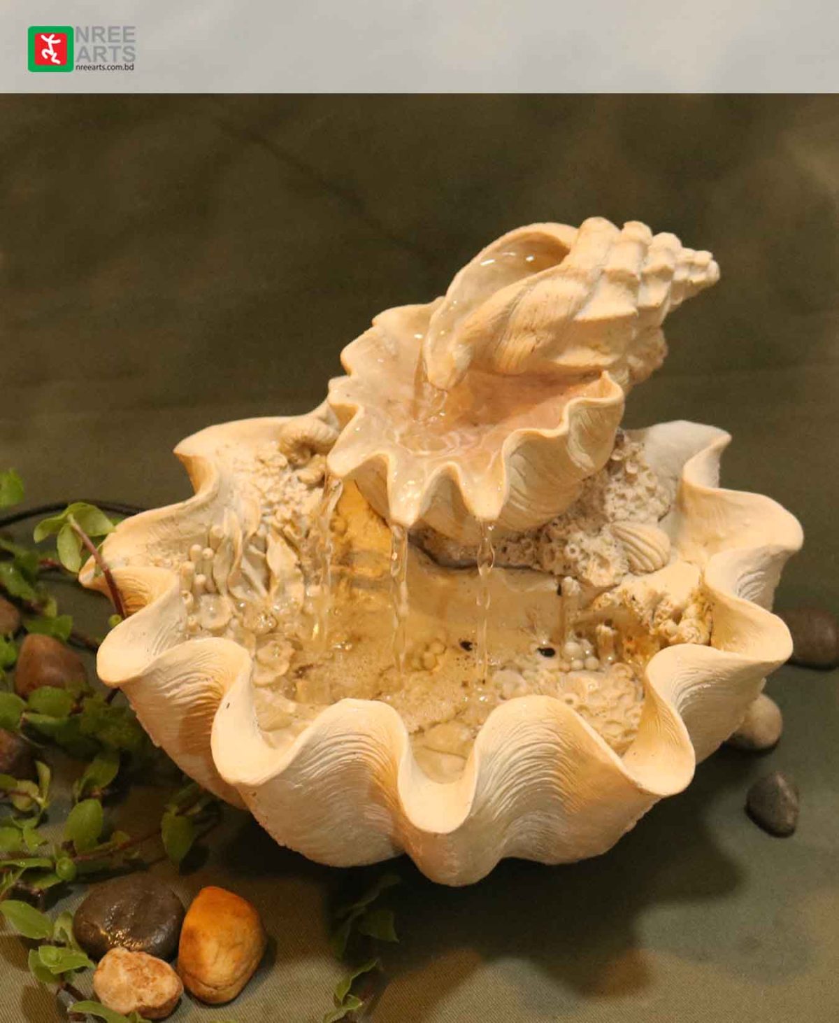 TABLETOP WATER FOUNTAIN | SEA-SHELL WATER FOUNTAIN | #TBF010
