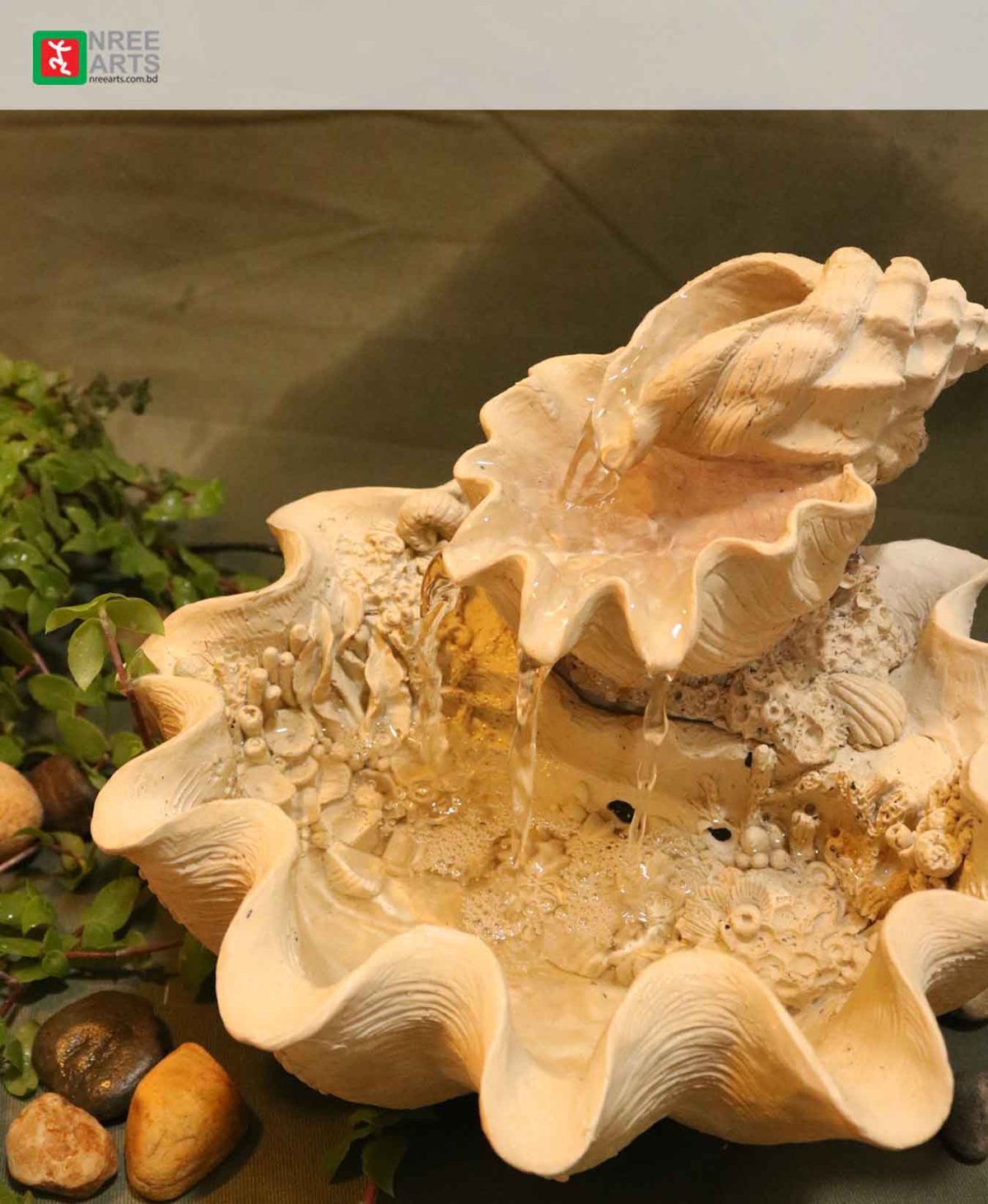 TABLETOP WATER FOUNTAIN | SEA-SHELL WATER FOUNTAIN | #TBF010