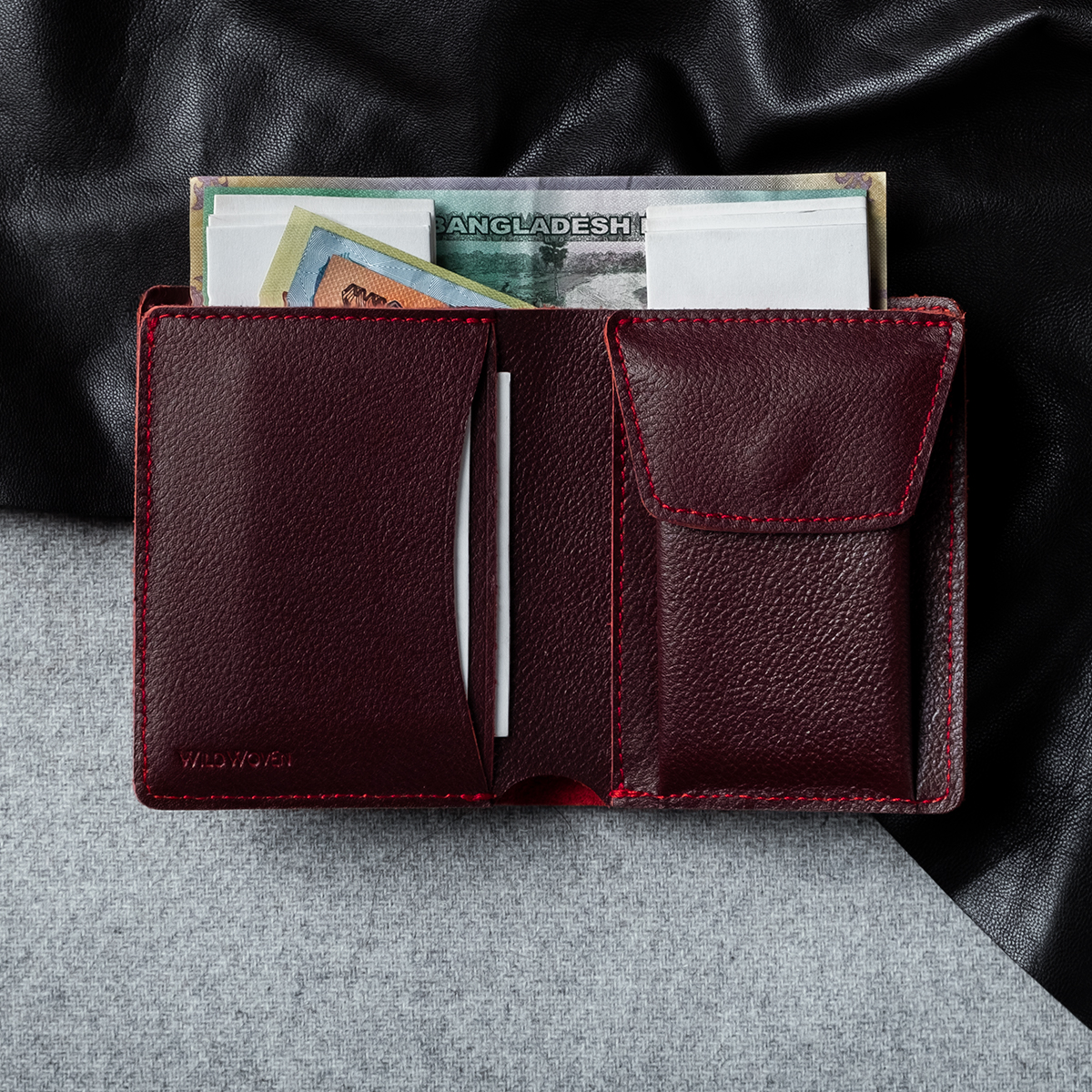1. Main Image Wallet BD1 Wine Red