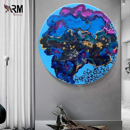 11 Hand Painted Round Canvas