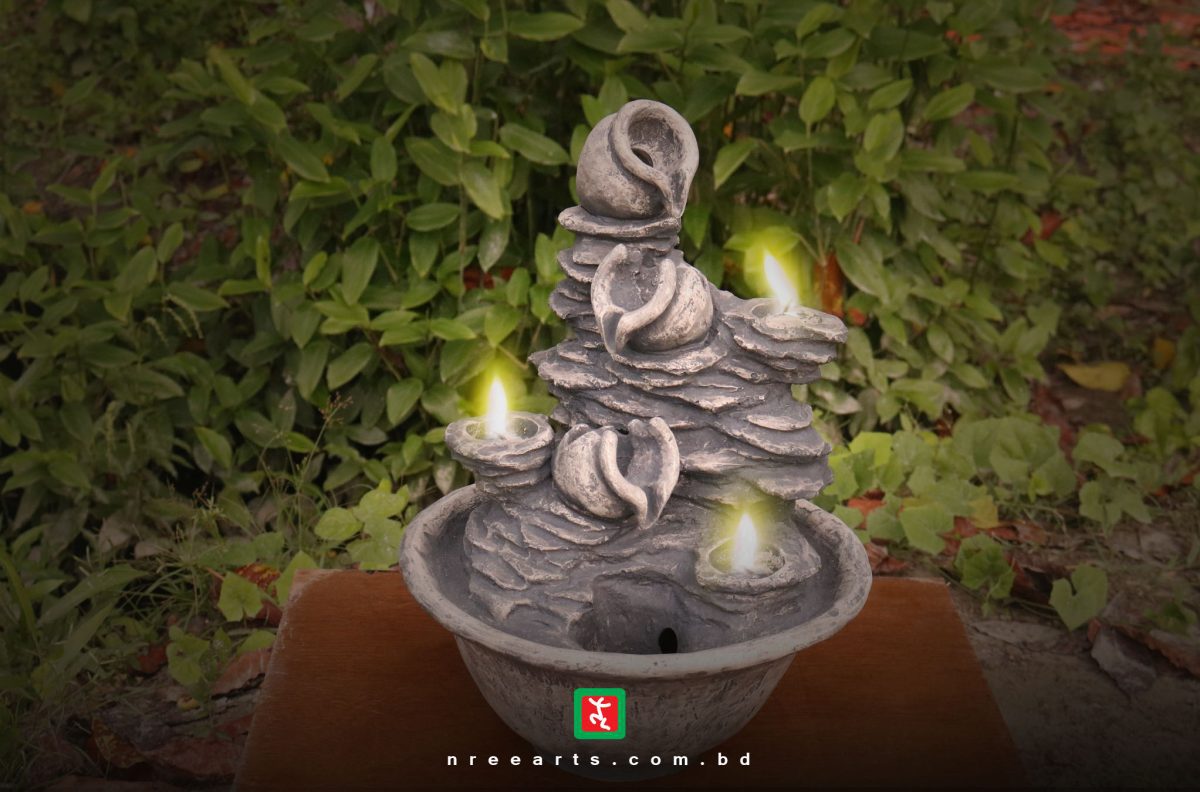 TABLETOP WATER FOUNTAIN | WATER FOUNTAIN WITH CANDLE | #TBF032