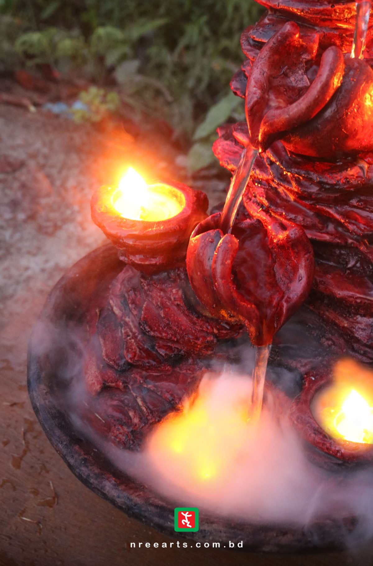 TABLETOP WATER FOUNTAIN | WATER FOUNTAIN WITH CANDLE | #TBF001