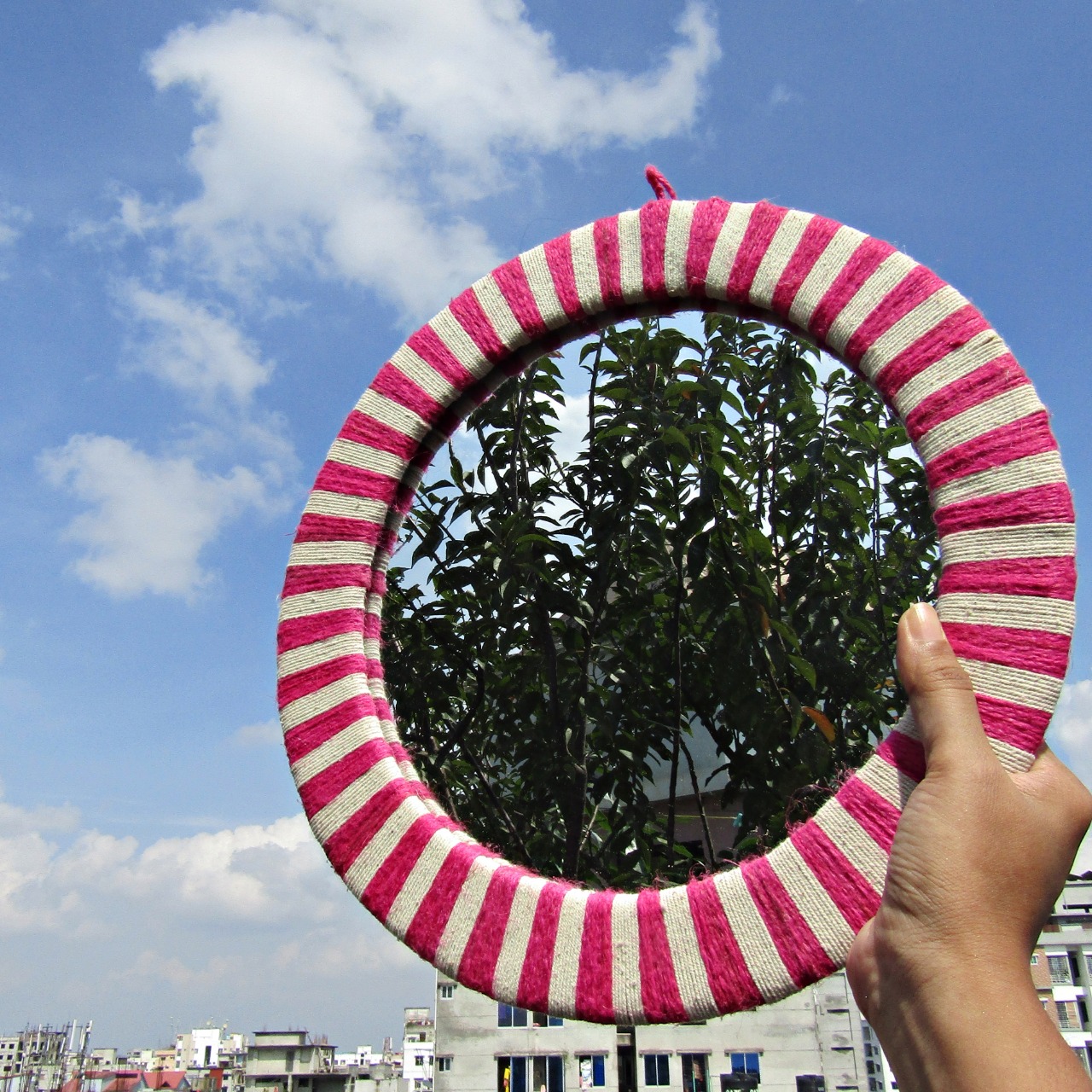 1 (3) Handmade Dual Tone Jute Mirror