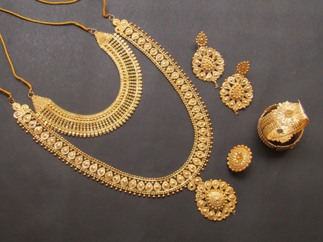 16 Gold Plated Semi Bridal Jewelry Combo Set