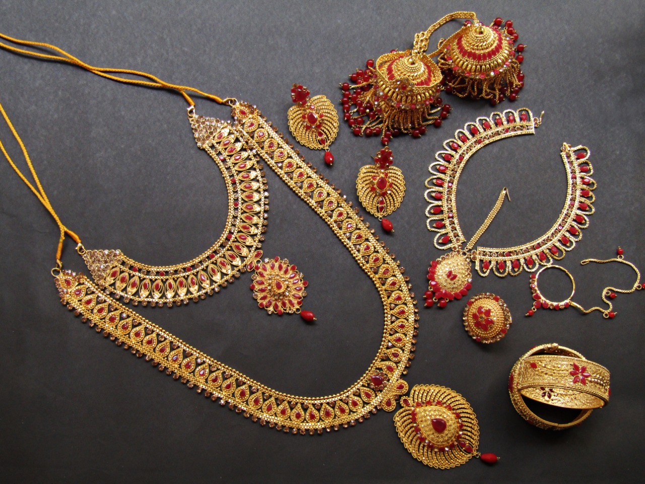 Gold Plated Bridal Jewelry Combo Set Beshi Deshi