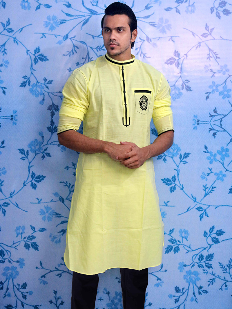 MPL 73 (1) Yellow Panjabi For Men