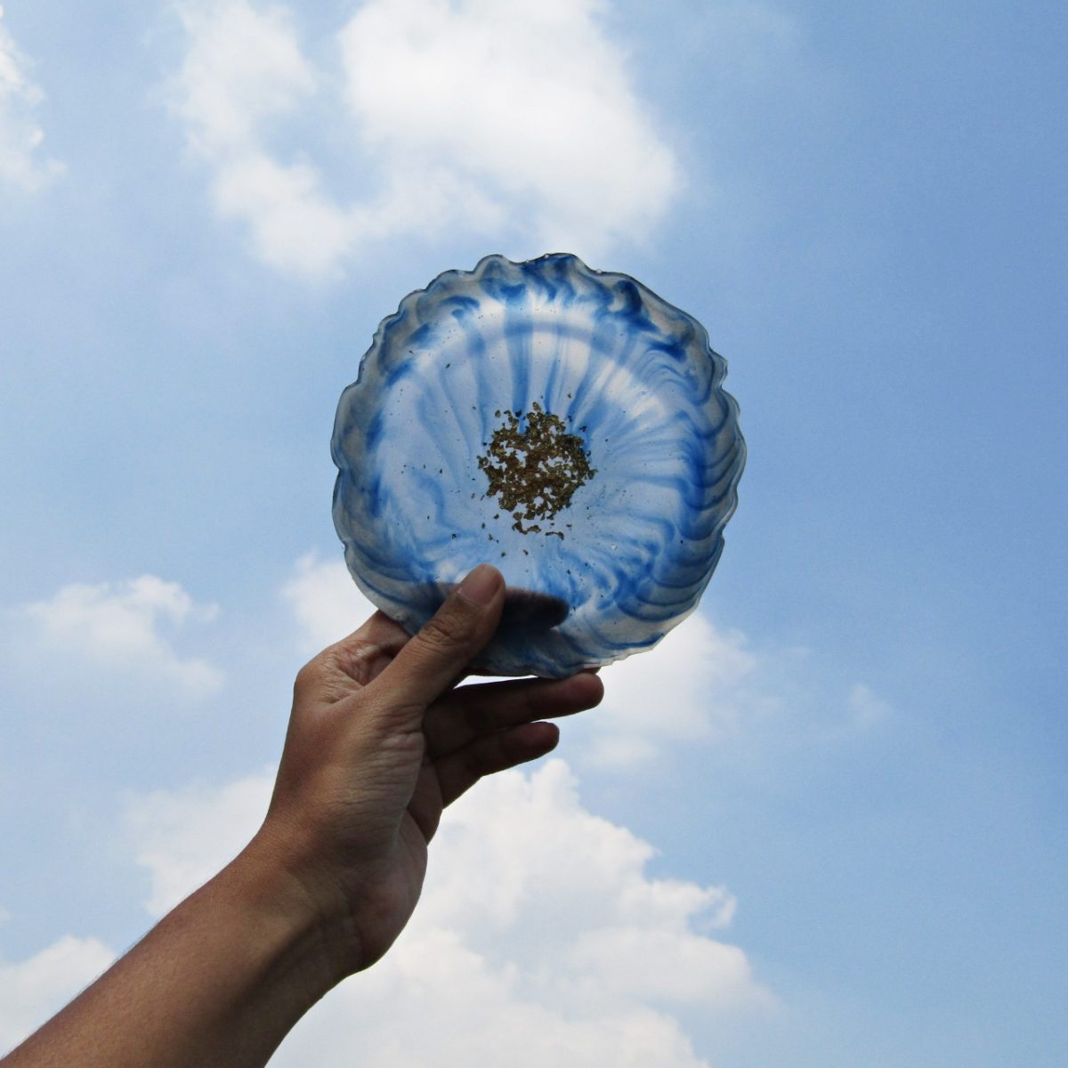 Handmade "Irregular Blue" Resin Coaster (set)