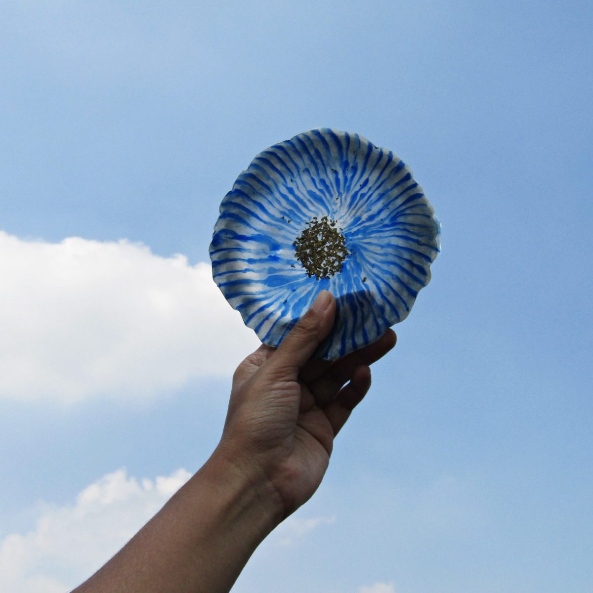 Handmade "Irregular Blue" Resin Coaster (set)