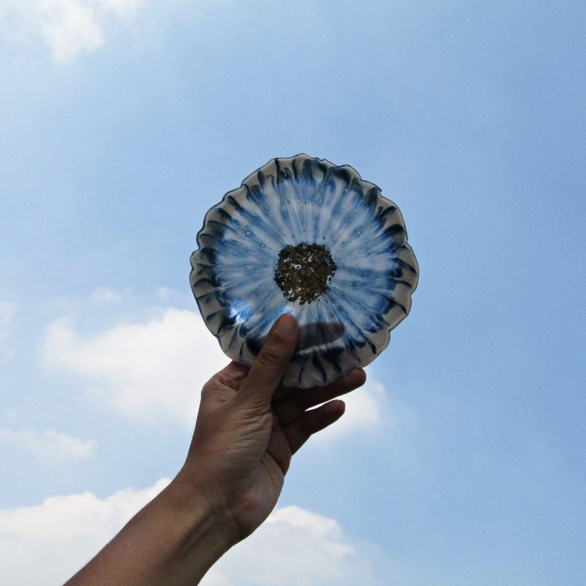 Handmade "Irregular Blue" Resin Coaster (set)