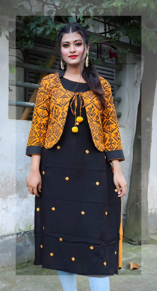 image(3) Ladies Kurti with Koti