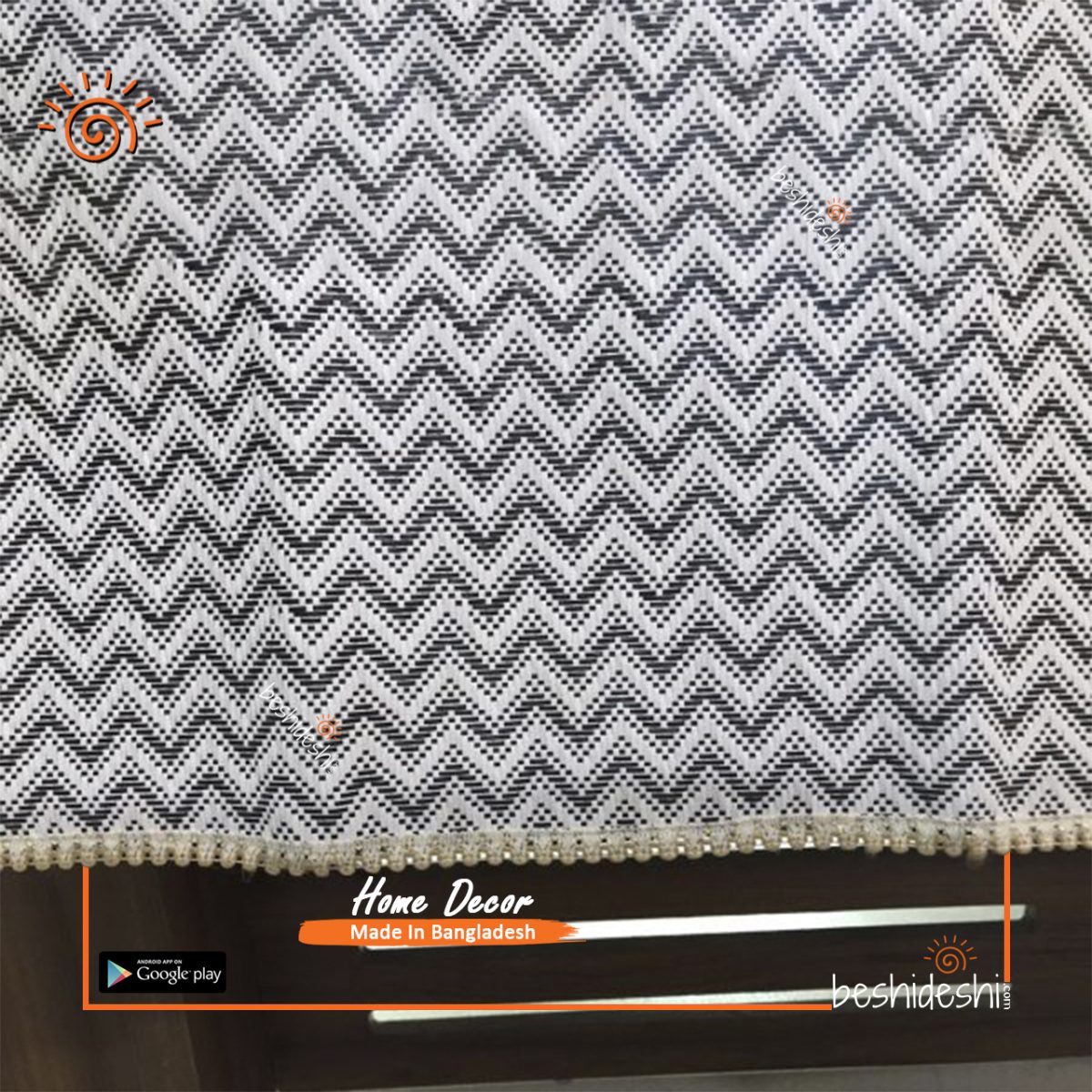 ZIG-ZAG BLACK & WHITE – TABLE MAT