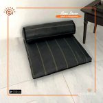 FLOOR CUSHION – BLACK & GOLDEN STITCHES