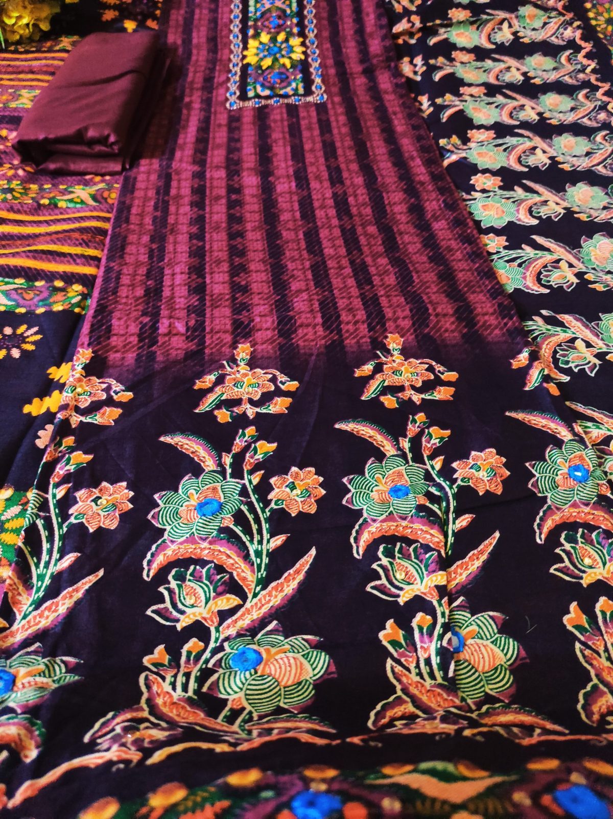 Cotton Lone Stone Work Salwar Kamiz