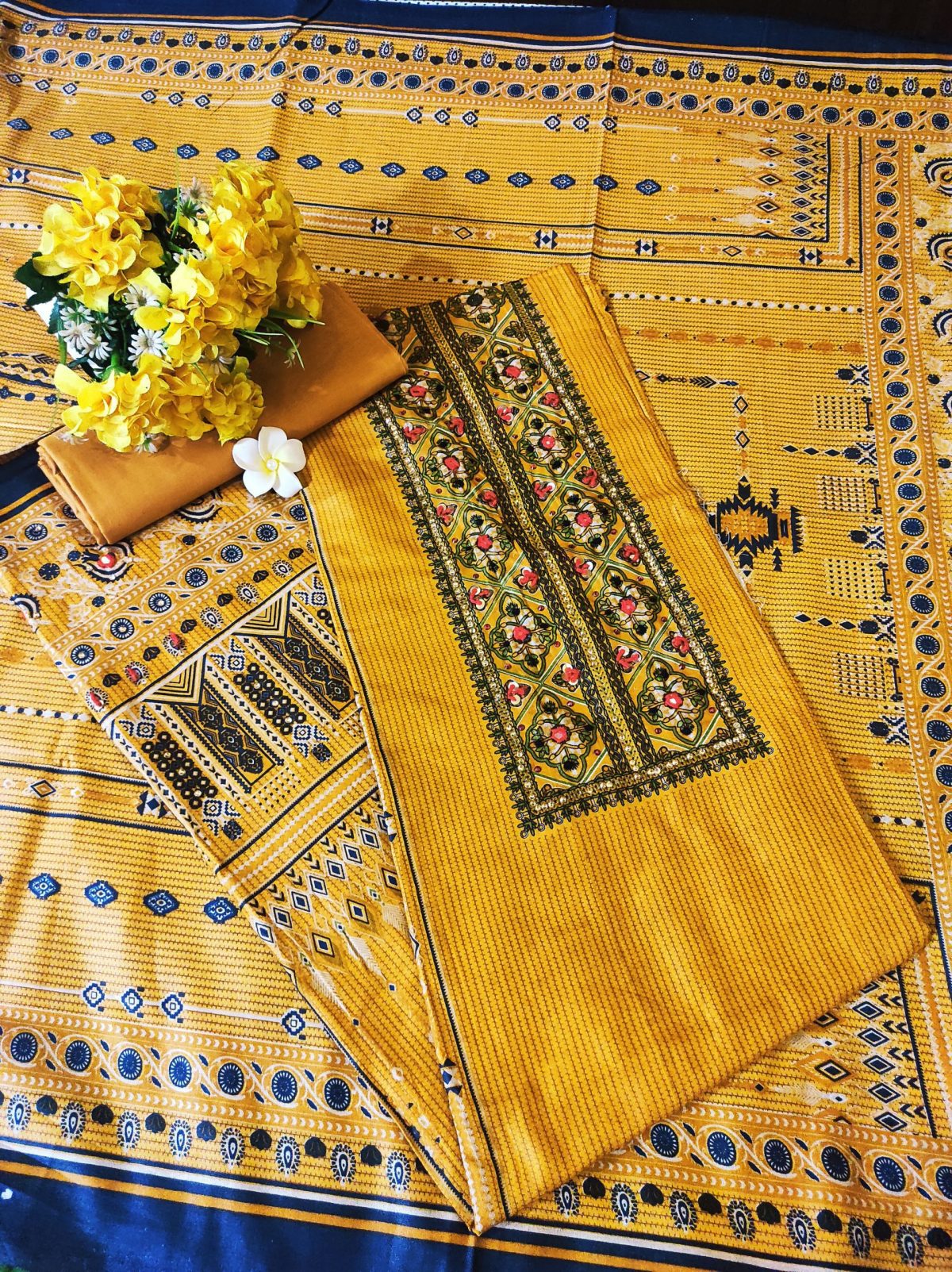 Cotton Lone Stone Work Salwar Kamiz