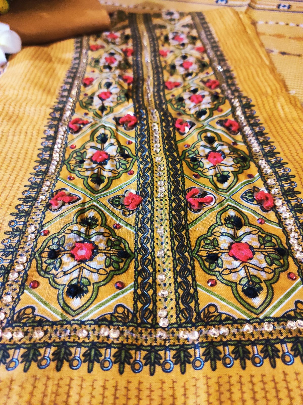 Cotton Lone Stone Work Salwar Kamiz