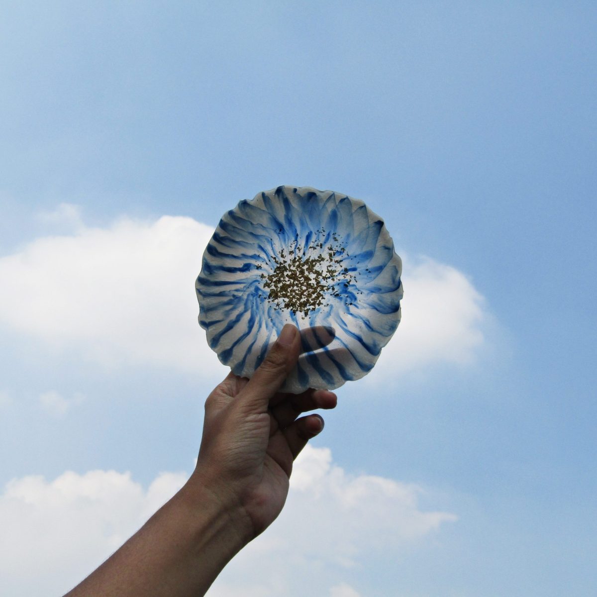 "Irregular Blue" Handmade Resin Coasters Set of 6pcs