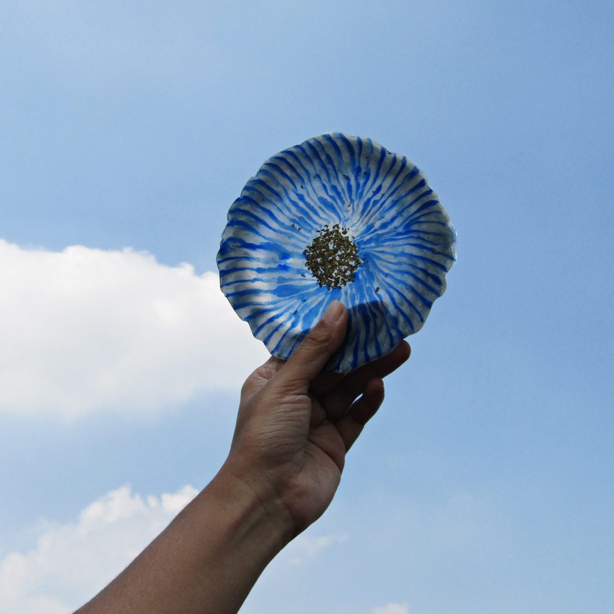 "Irregular Blue" Handmade Resin Coasters Set of 6pcs