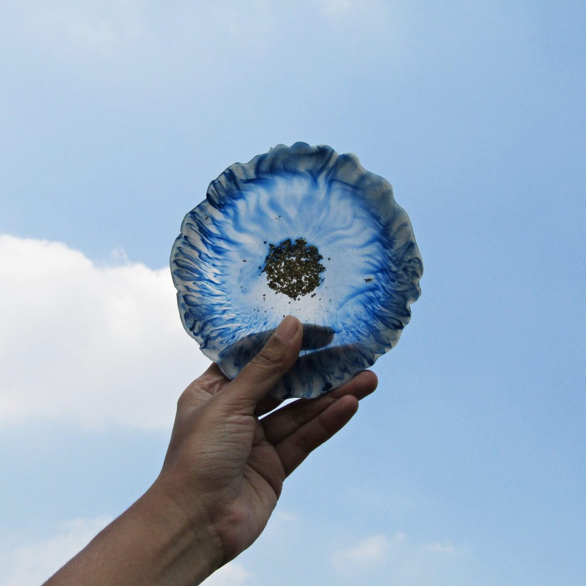 "Irregular Blue" Handmade Resin Coasters Set of 6pcs