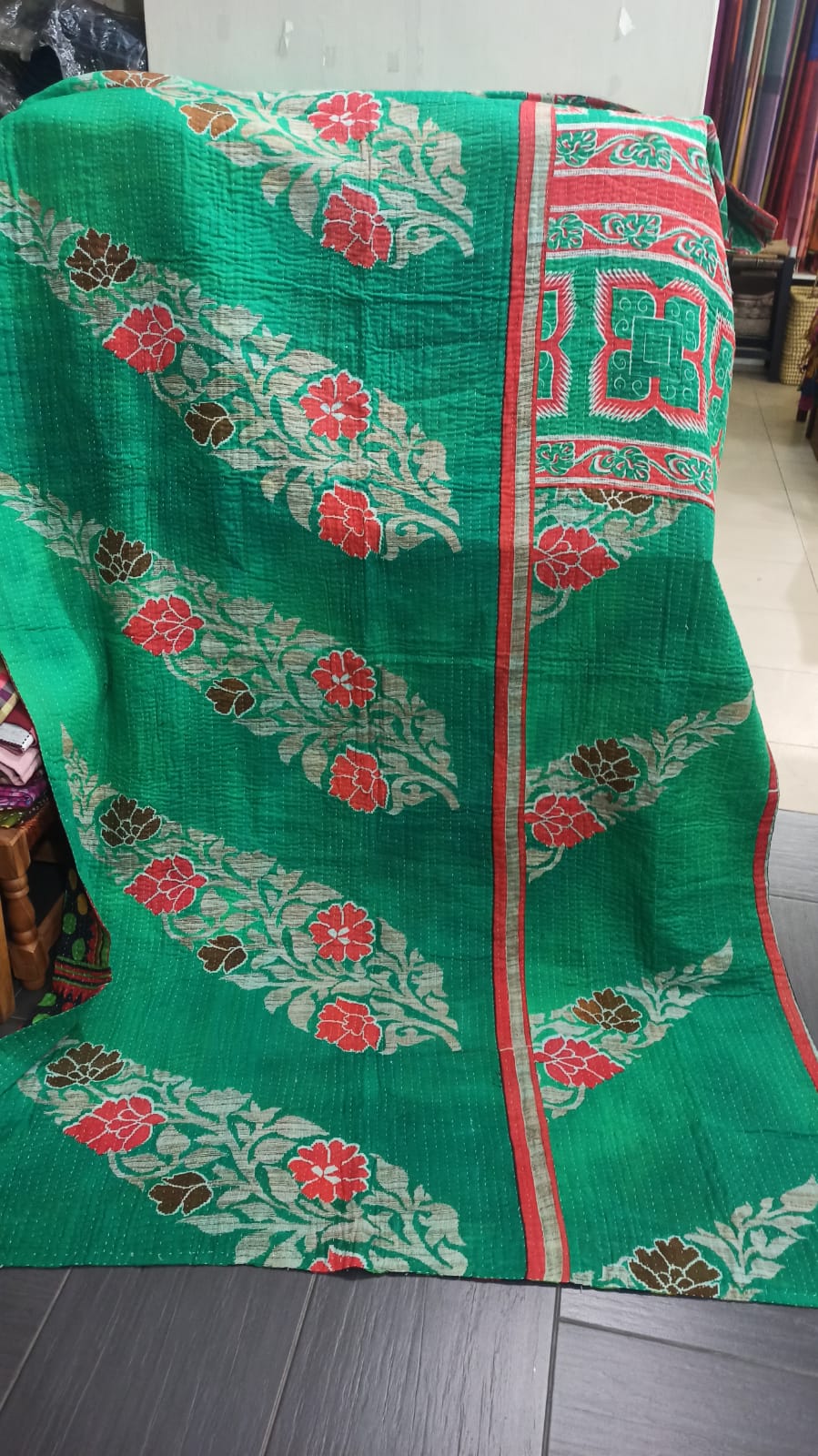 WhatsApp Image 2021-11-17 at 1.19.39 PM (1) Recycled Saree Blanket