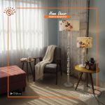 Floor Lamp With Colorful Shade