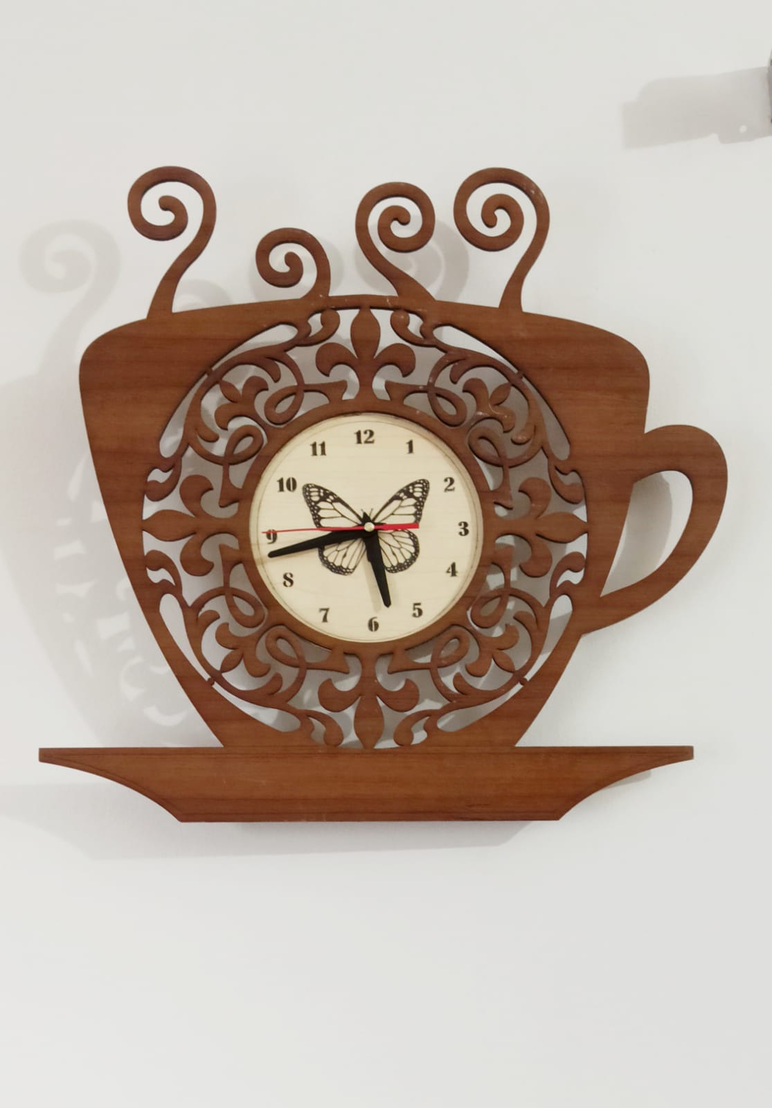 1 Coffee Cup Clock (Butterfly inside)