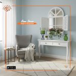 Wooden Window Decorative Mirror