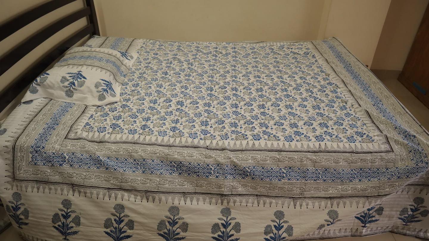 272201386_5224451430922523_2010081093284582508_n Block Printed Bed Sheet Set