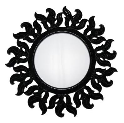 Black Sun Mirror in white BG Black Sun Mirror